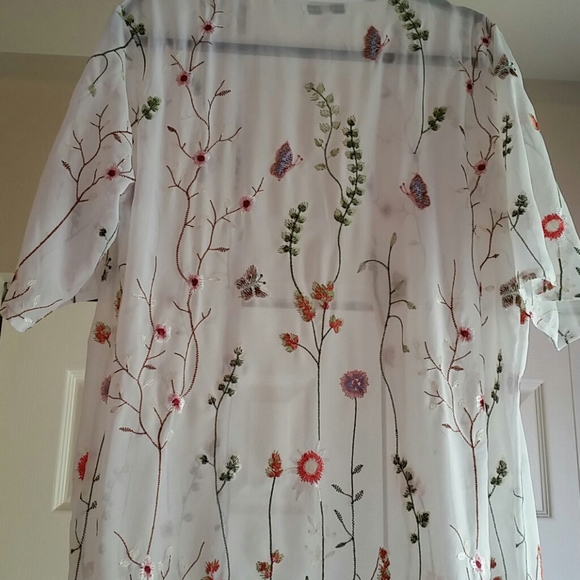 Embroidered Duster Cardigan - Picture 6 of 9